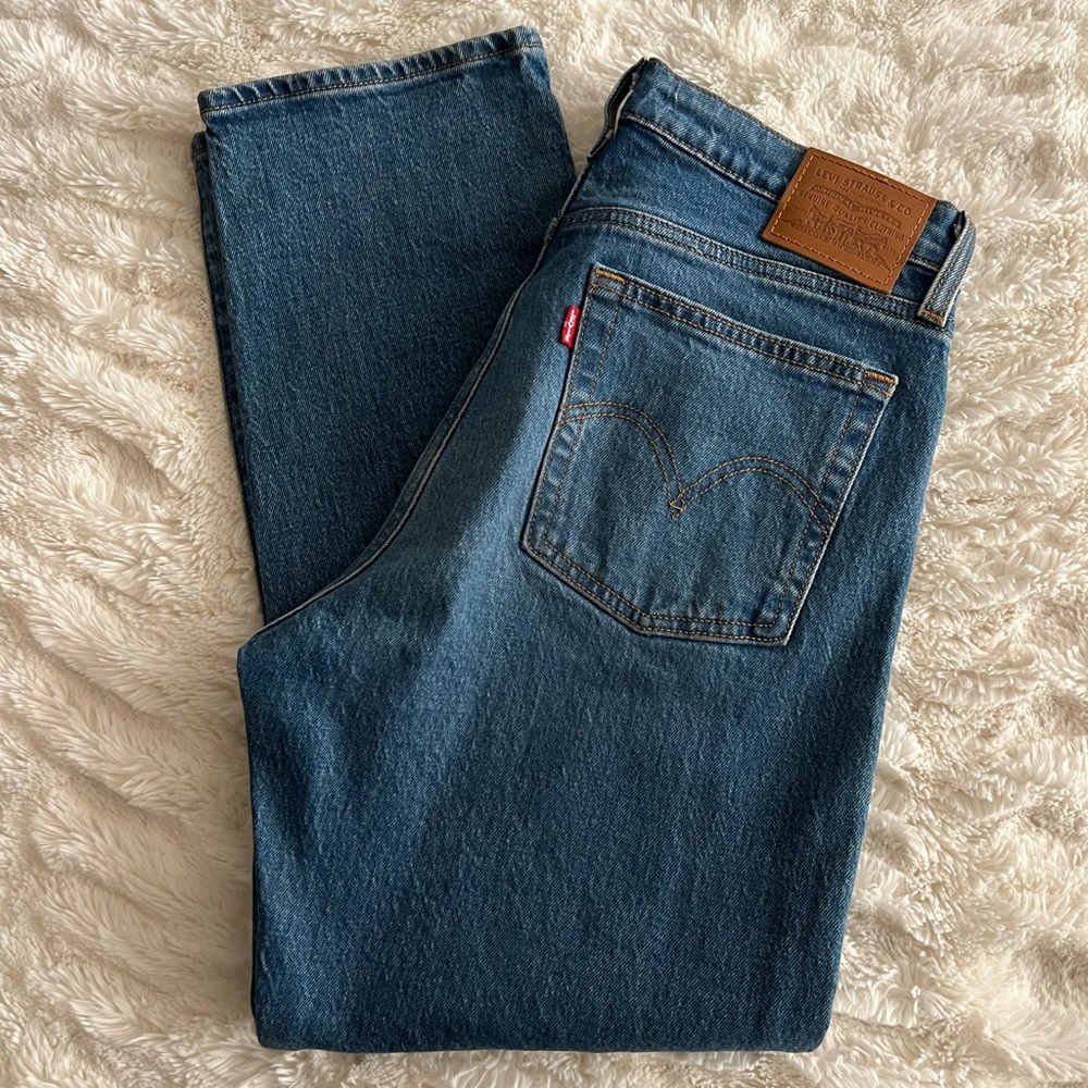 Levi Blue Denim Wedgie Straight Jeans